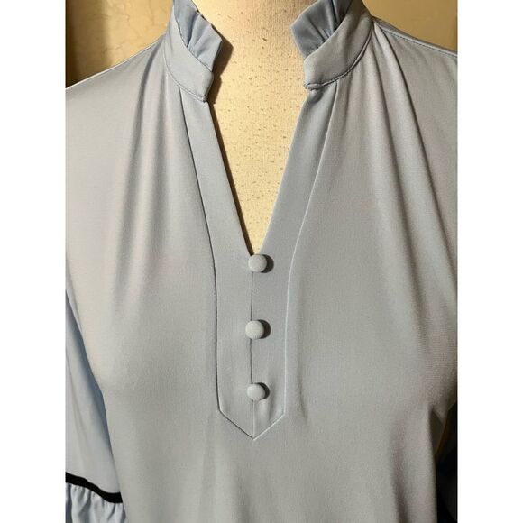 Karl Lagerfeld Paris Light Blue 3/4 Sleeve Blouse Size XS - Picture 4 of 4